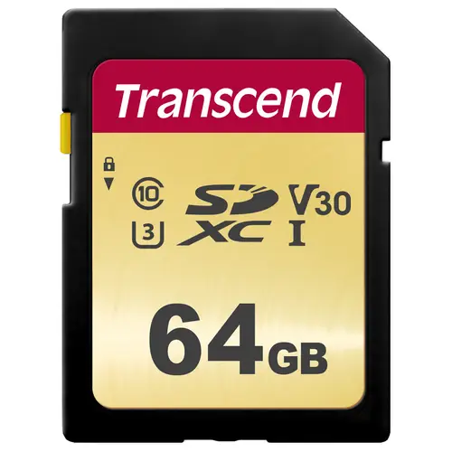 Transcend 64GB SDXC-Karte 500S UHS-I U3 V30 95/50MB/s