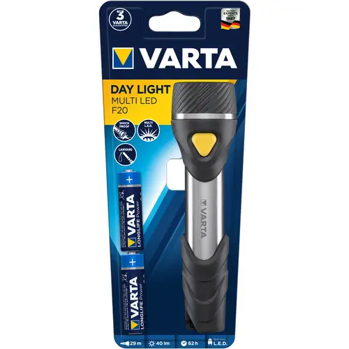 Varta Day Light Multi LED F20 Taschenlampe mit 9x 5mm LED''s