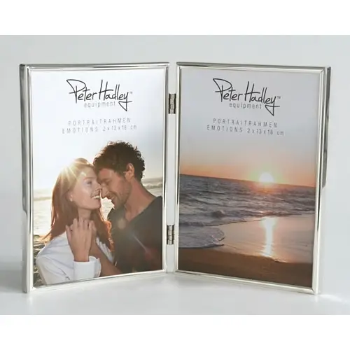 Peter Hadley Emotions Doppelrahmen 13x18 cm,silber-glanz,Porträtrahmen Hochformat