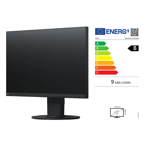 Eizo EV2460-BK FlexScan 60,45cm (23,8') schwarz, Office-Monitor"