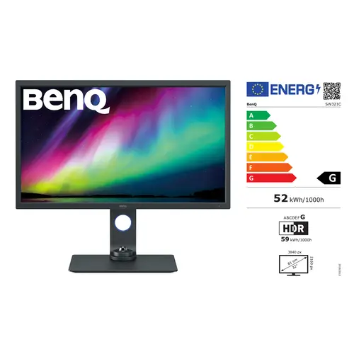 BenQ SW321C 81,28 cm (32') grau IPS 4K Fotografenmonitor mit Lichtschutzblende"