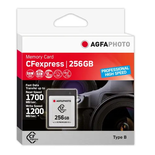 AgfaPhoto 256GB CFexpress-Karte Prof. High Speed, 1200MBs/1700MBs, Typ-B