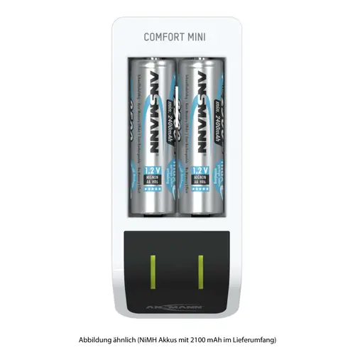 Ansmann Comfort Mini Ladegerät inkl. 2x AA 2100 mAh NiMh Akkus