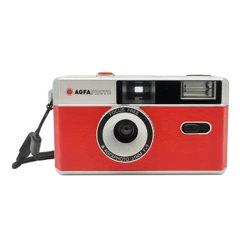 AgfaPhoto Reusable Photo Camera red, analoge Kleinbildkamera