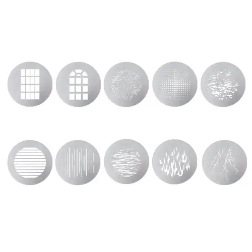 Aputure 10 Gobo Kit für Spotlight Mount Sets, Blendenschirme B-Größe