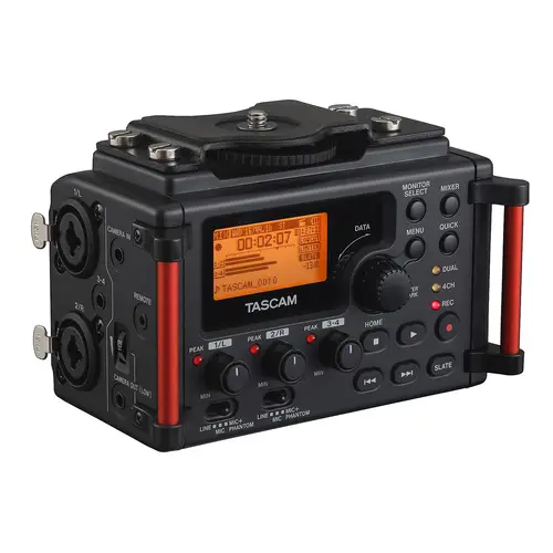 Tascam DR-60DMK2 4-Spur-Audiorecorder für Tonaufnahmen mit DSLR-Kameras
