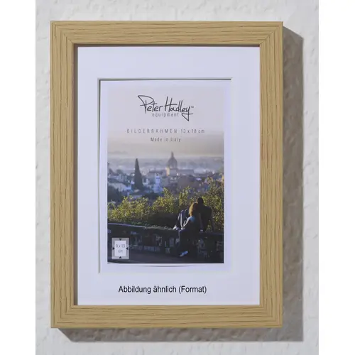 Peter Hadley Andria 30x40 cm eiche, mit 20x28 cm Ppt. (kalt-weiß), MDF-Rahmen