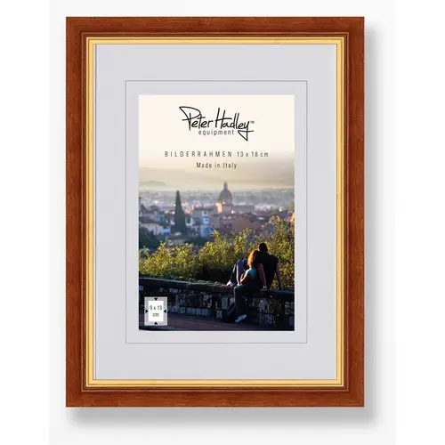 Peter Hadley Messina 13x18 cm,braun+gold Holzrahmen