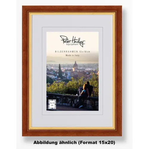 Peter Hadley Messina 15x20 cm,braun+gold Holzrahmen