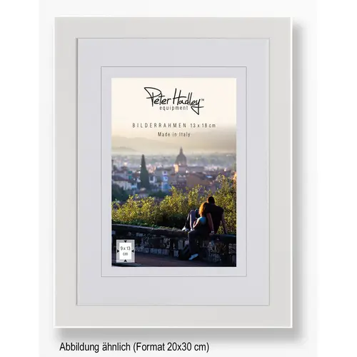 Peter Hadley Amalfi 20x30 cm, weiß, Holzrahmen