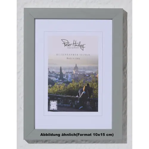 Peter Hadley Amalfi 10x15 cm, grau, Holzrahmen