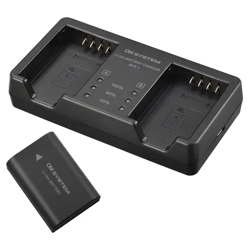 OM SYSTEM SBCX-1 Akku und Ladegerät Set für BLX-1