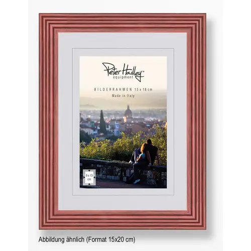 Peter Hadley Arezzo 15x20 cm, rot, Holzrahmen