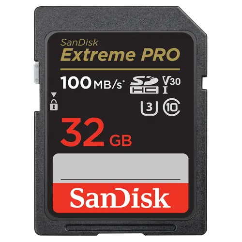 SanDisk 32 GB SDHC ExtremePro 100MB/s UHS-I, Class 10, U3, V30