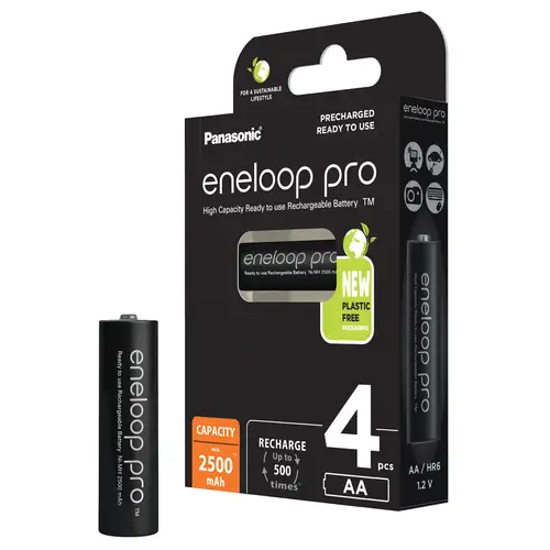 Panasonic eneloop pro AA 2500 mAh 4er Mignon Blister (BK-3HCDE/4BE)