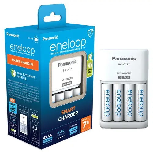 Panasonic eneloop BQCC17 inkl. 4xAA 2000 mAh, Advanced Charger
