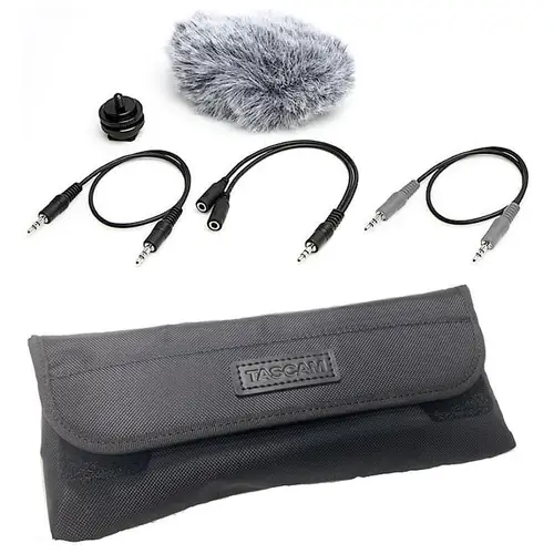 Tascam AK-DR11C MKII Zubehörpaket für DR-Serie (3 Kabel+Blitzschuh+Windschutz)