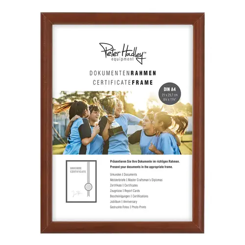 Peter Hadley Rondo A4 hellbraun, Holzrahmen (21x29,7 cm)