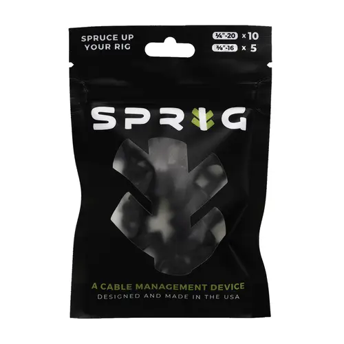 Sprig Value Pack Black (10x1/4'+5x3/8'") Kabel-Management"