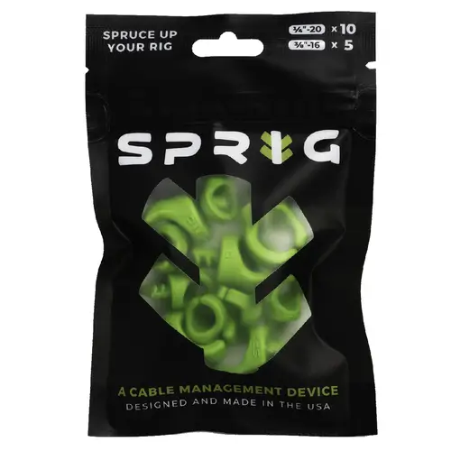 Sprig Value Pack Green (10x1/4'+5x3/8'") Kabel-Management"