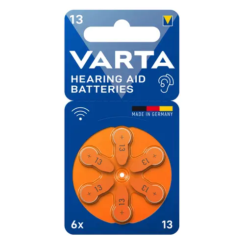 Varta Hearing Aid 13, 6er Blister, Hörgeräte-Batterien