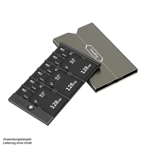 SmallRig 2832B Speicherkartenetui aus Aluminium für 3 SD- und 6 microSD-Karten
