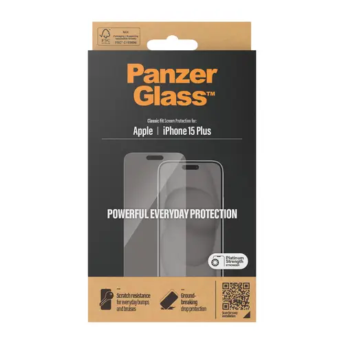 PanzerGlass SP iPhone 15 Plus Classic Fit, Displayschutzglas