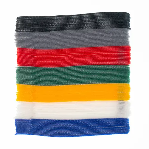 Filmsticks Hook&Loop Ties 12x150 mm, Kabelbinder in 7 Farben, 105 Stück