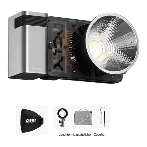 Zhiyun MOLUS X100 PRO LED Leuchte mit Softbox + Zubehör