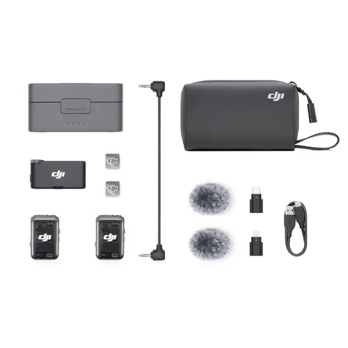DJI MIC 2 (2 TX + 1 RX + Charging Case) 2 Sender+1 Empfänger, Funkmikrofonsystem