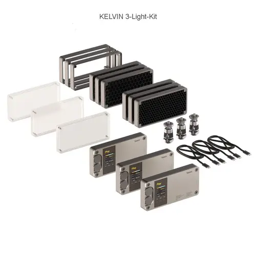 Kelvin PLAY 3-Light Kit RGBACL LED-Kameraleuchte