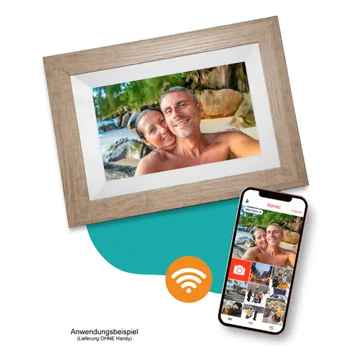 Pora 8' WF-805T-LB hellbraun Digitaler Bilderrahmen"