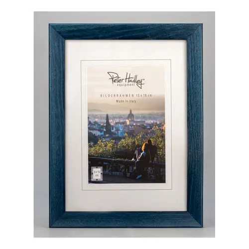 Peter Hadley Nina 13x18 cm ozeanblau, Holzrahmen