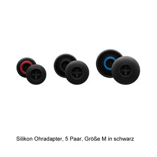Sennheiser Silicone Ear Adapter M=schw. 5 Paar Silikon-Ohradapter in Größe M
