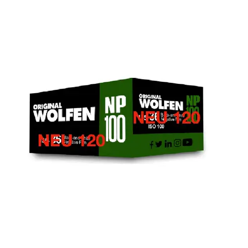 WOLFEN NP100 120 schwarz/weiß mit zusätzlichem Lichtschutzhof