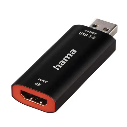 Hama Video-Aufnahme-Stick 4K USB an HDMI (USB Stecker - HDMI Buchse)