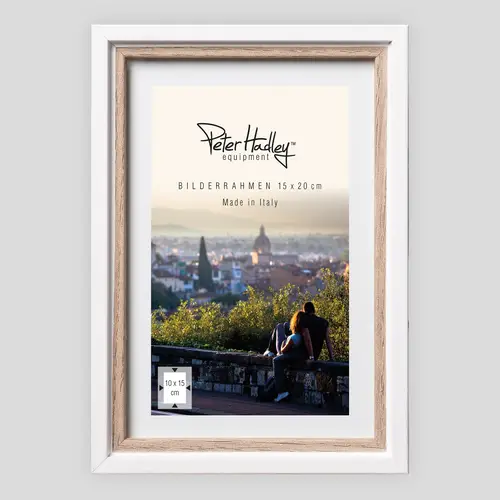 Peter Hadley Neapel 15x20 cm weiß-eiche, Holzrahmen