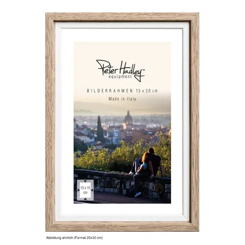 Peter Hadley Neapel 20x30 cm eiche-weiß, Holzrahmen