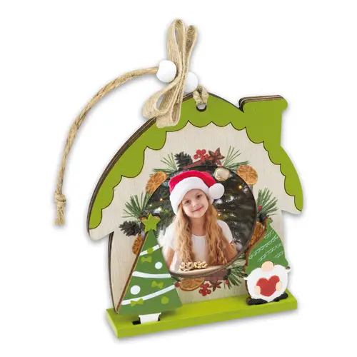 ZEP Weihnachtsanhänger Koda C  6x6cm grün aus Holz