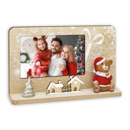 ZEP Alpbach 10x15 cm Querformat, natur, Winter-Holzrahmen zum Stellen