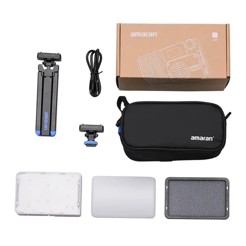 Amaran Ace 25x Pink Kit Bi-Color LED Kameraleuchte+Grid+Mini-Stativ+Tasche