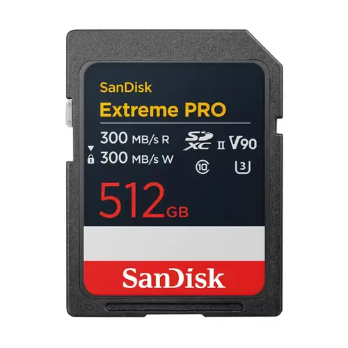 SanDisk 512 GB SDXC Extreme Pro 300MB/s (Schreiben/Lesen) V90 UHS-II