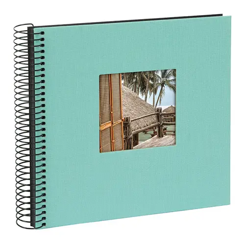 Goldbuch Bella Vista 20x20 cm, 40 schwarze Seiten, aqua, Spiralalbum