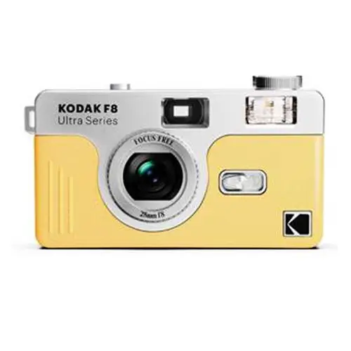 Kodak 35mm Kamera F8 light yellow analoge Kleinbildkamera