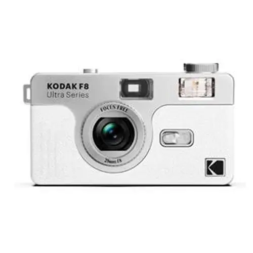 Kodak 35mm Kamera F8 white analoge Kleinbildkamera