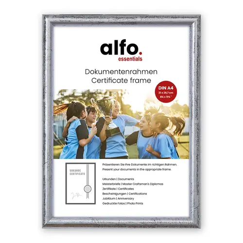 alfo. Rondo A4 silber, Holzrahmen (21x29,7 cm)