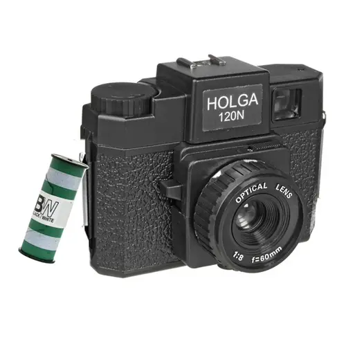 HOLGA 120N Set black, inkl. B+W Film, Rollfilm-Kamera