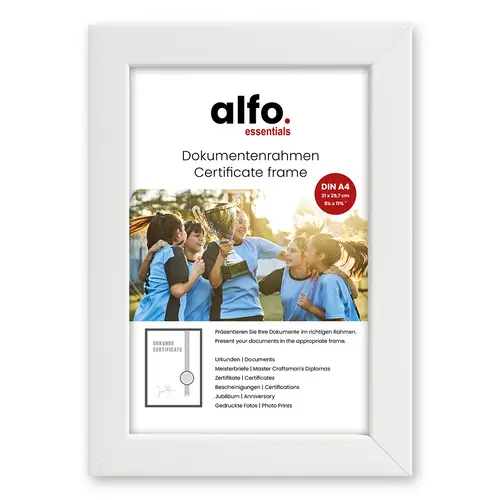 alfo. Amalfi A4, weiß Holzrahmen