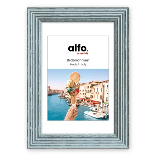 alfo. Arezzo 15x20 cm blau, Holzrahmen