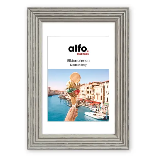 alfo. Arezzo 30x40 cm grau, Holzrahmen
